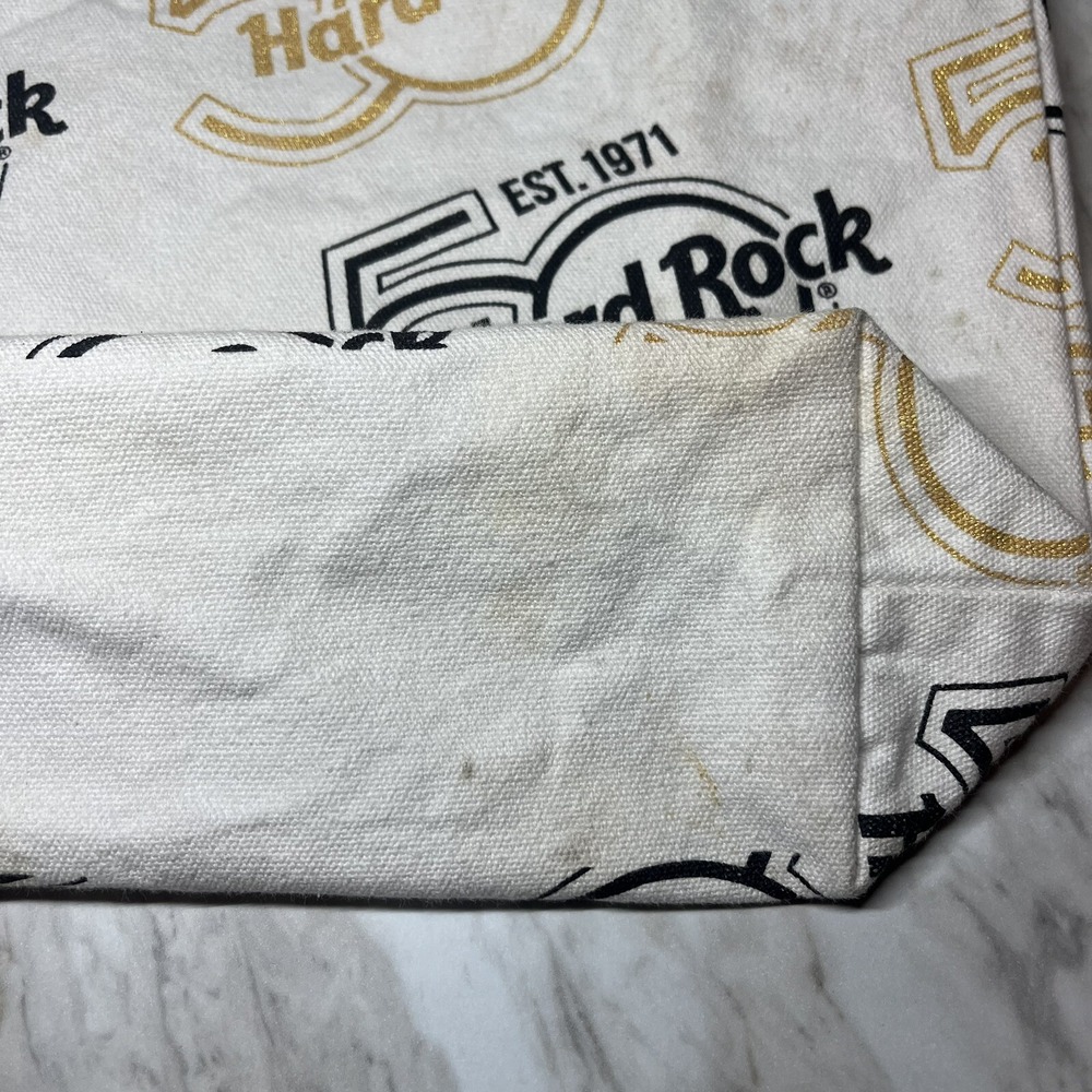 Hard Rock Canvas Tote‎ bag 50th Anniversary Limited Edition Gold Black - Picture 6 of 8